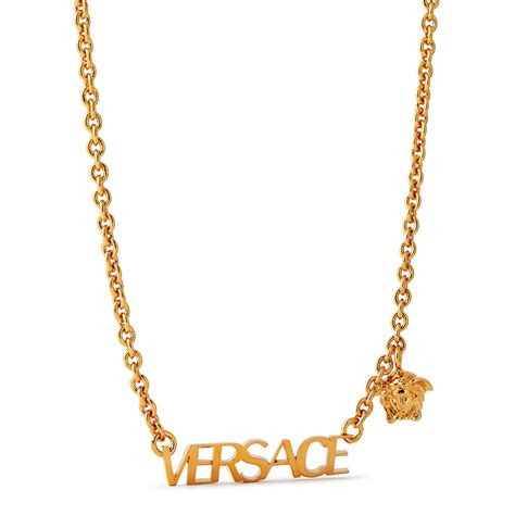 vintage versace logo necklace|versace necklace for sale.